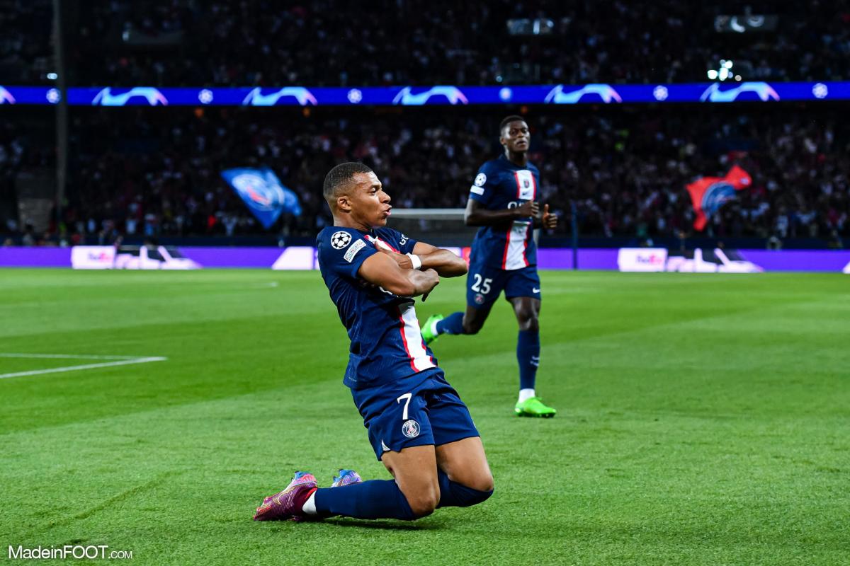 Kylian Mbappé avec le PSG.