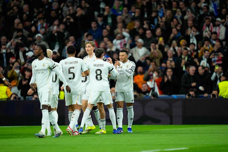 La joie des joueurs du Real Madrid face à l'AS Monaco