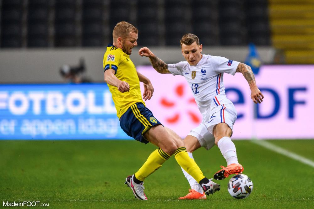 Lucas Digne, le défenseur latéral gauche d'Everton et de l'équipe de France.