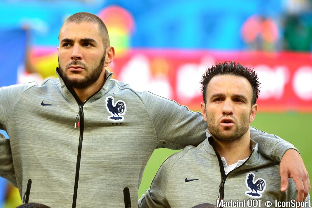 Mathieu Valbuena et Karim Benzema en équipe de France