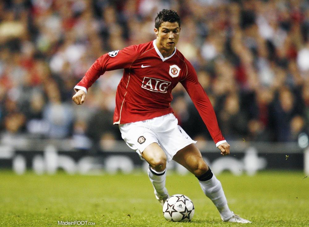 Cristiano Ronaldo a porté les couleurs de Manchester United de 2003 à 2009.